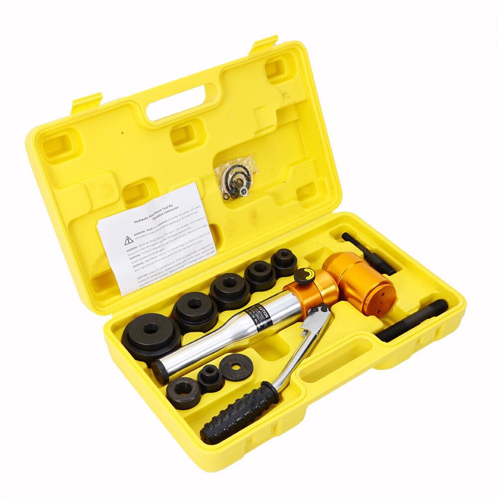 Ręczna hydraulika otwornica 22,5 – 60,8 mm, ręczna hydraulika dziurkacz do blachy, zestaw do dziurkowania z 6 kształtami