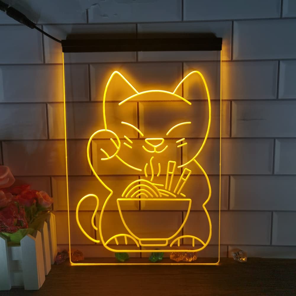 Amazon.co.jp: 招き猫 LED ネオンサイン ラーメン ネオンサイン 招き猫