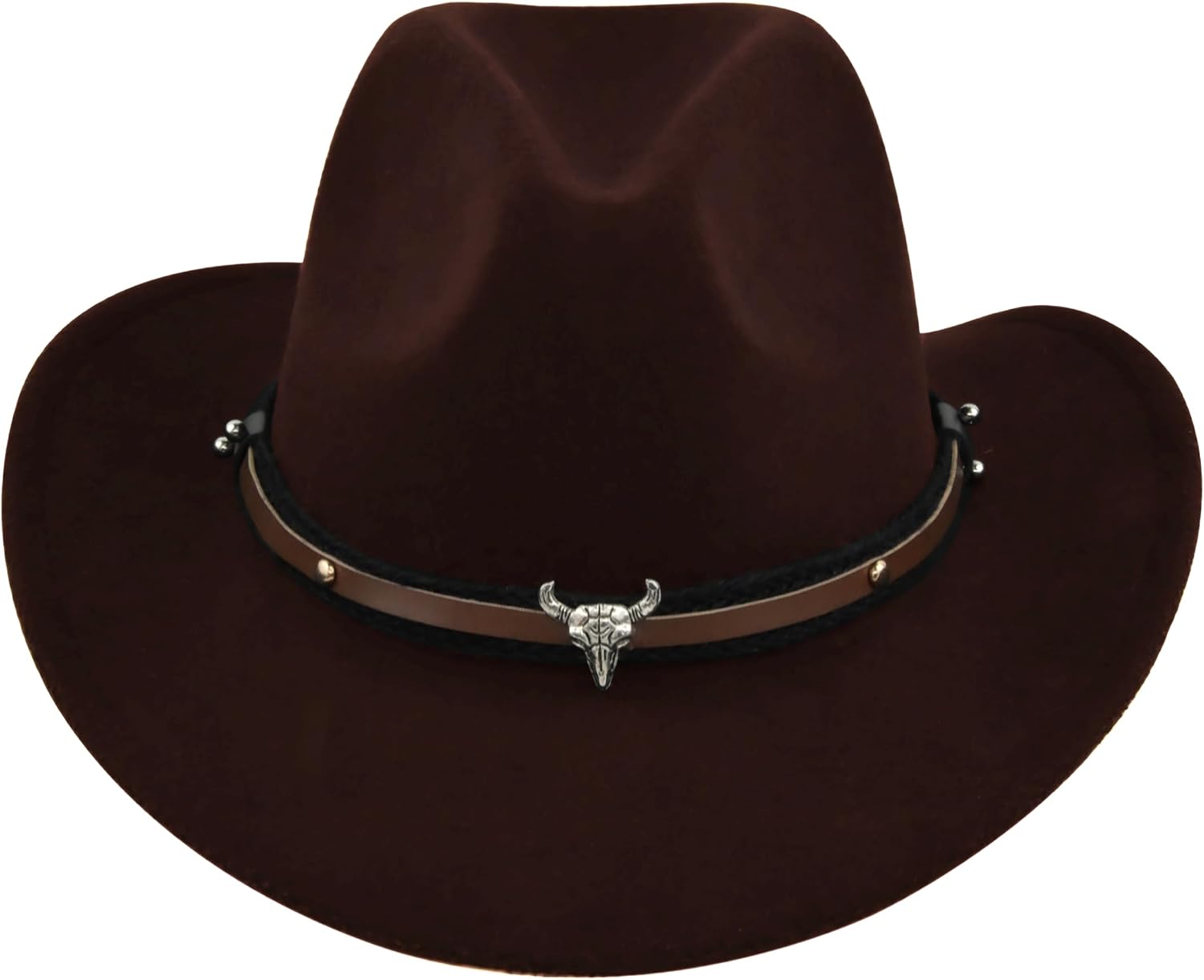 Western Cowboy Hat for Women/Men Shapeable Wide Brim Cowgirls Hat with Belt Buckle Costume Party