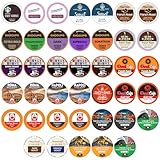 Perfect Samplers Coffee Pod, Dark Roast & Bold Flavors, Single Serve Cups for Keurig K Cup Machines, Robust Assortment, Variety Pack, 40 Count