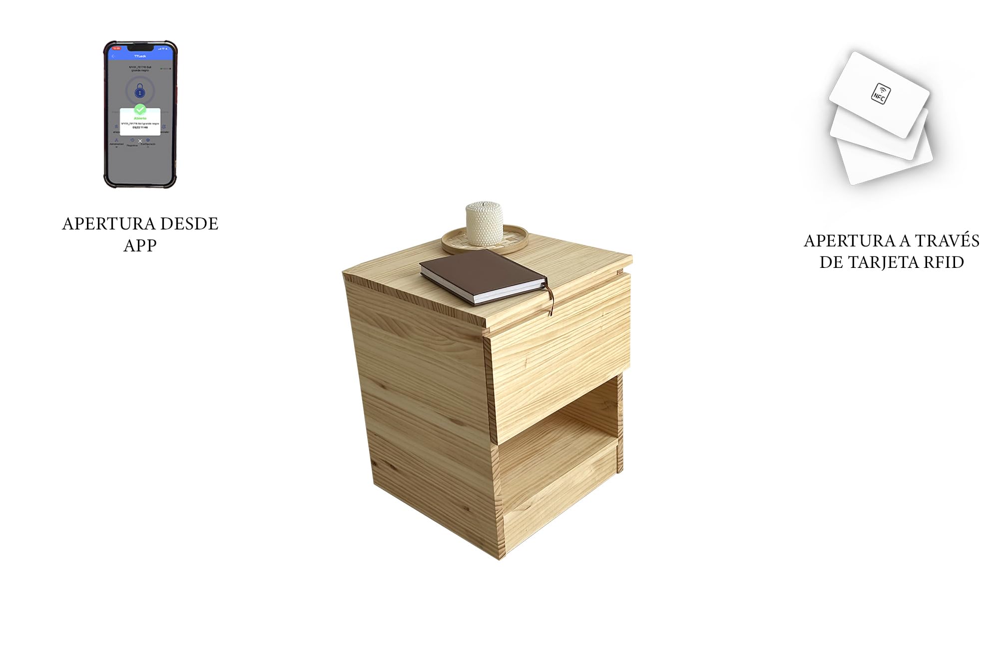 Meuble secret en bois massif avec compartiment caché, serrure électronique  NFC invisible, coffre camouflé pour argent, crypto, bijoux et documents,  mobilier de sécurité discret haut de gamme : Amazon.com.be: Bricolage