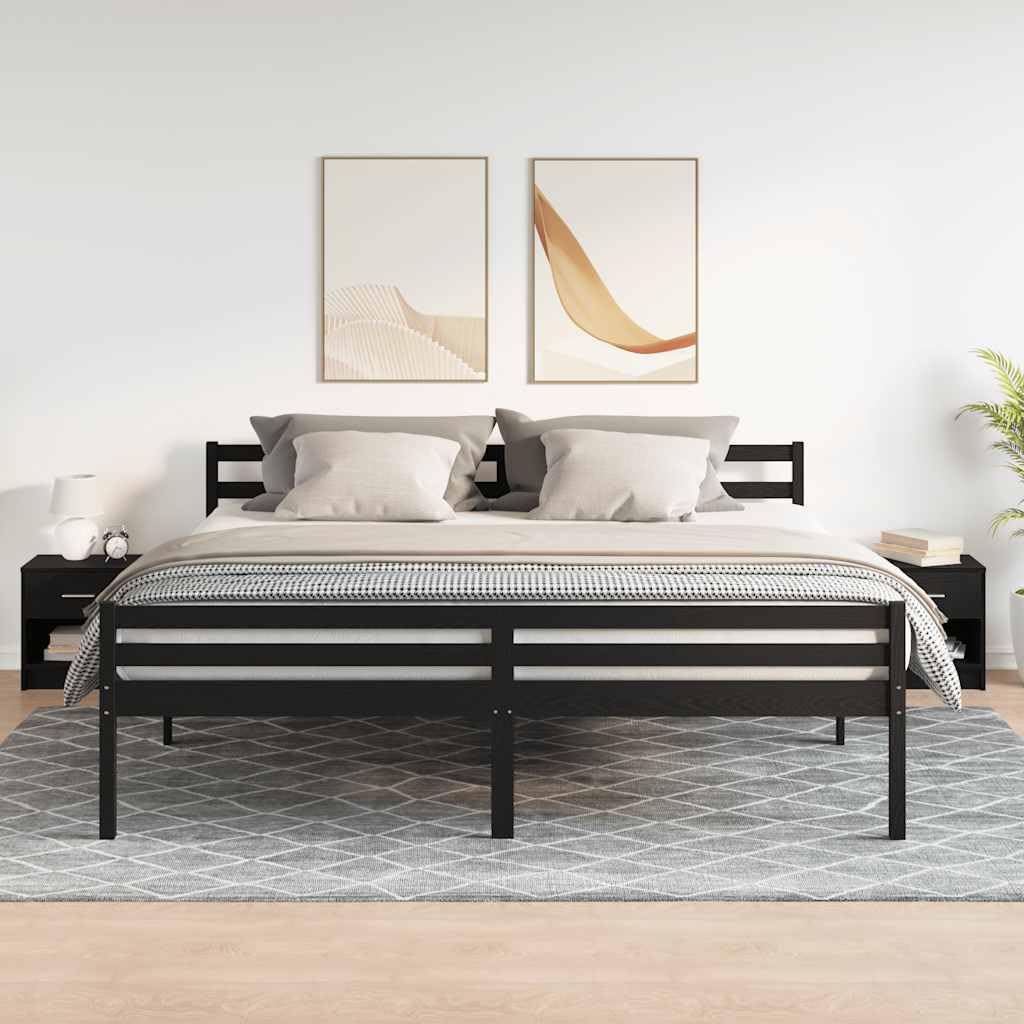 Stabiler Nachttisch aus Holzwerkstoff mit Schublade und offenem Fach für Stauraum, Feuchtigkeitsbeständig und Pflegeleicht, Ideal für Schlafzimmer mit Wandhalterung