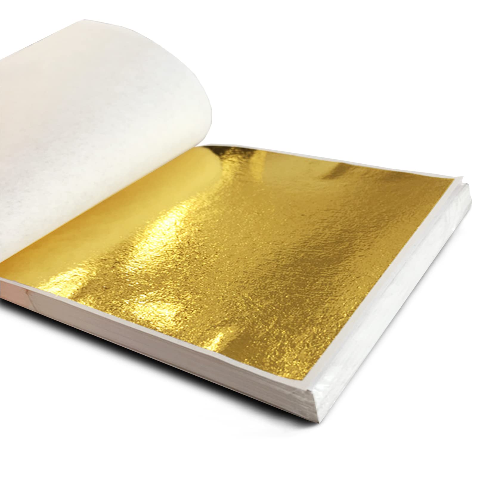 XQzit 200 Fogli Di Foglia D'oro, 14 X 14 Cm, Fogli Di Lamina D'oro - Foto 4