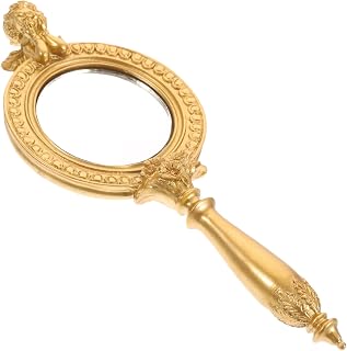 Beavorty Travel Make Up Mirror Hand Mirror with Handle Vintage Handheld Makeup Mirror Travel Cosmetic Mirror Personal Vanity Handle Mirror for Women Gift Portable Vanity Mirror