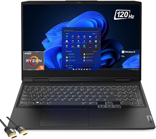 Lenovo Ideapad Gaming 3 - Computadora portátil FHD IPS de 15.6 pulgadas, 120 Hz, AMD Ryzen 5 7535HS hasta 4.55 GHz, GeForce RTX 2050, 16GB DDR5, 1TB