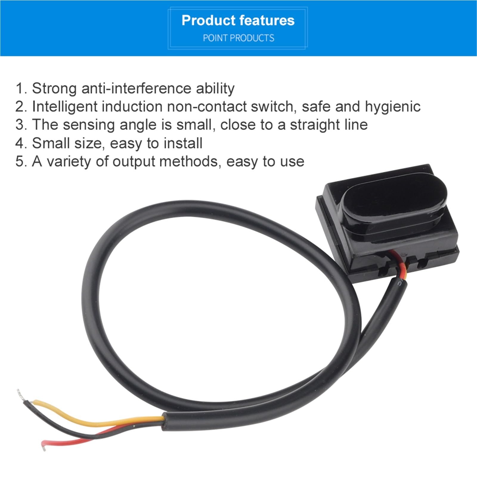 Sensor automático impermeable, sensor fotoeléctrico, sensor infrarrojo activo for el cuerpo humano, máquina de sonda, interruptor de proximidad de 5 a 12 V(NO)