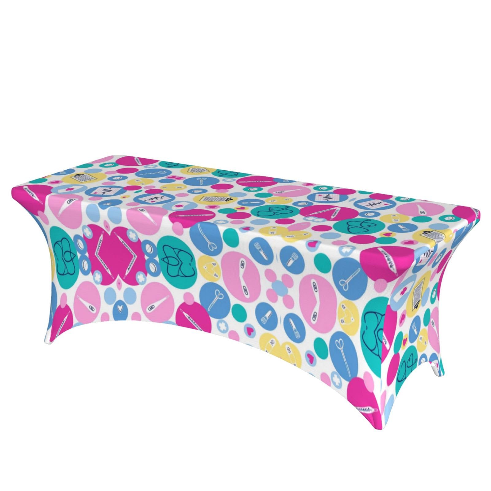 ERCgad Cute Nurse Print Rectangular Tablecloth Dining Banquet Party Events Home Celebration Table Cover