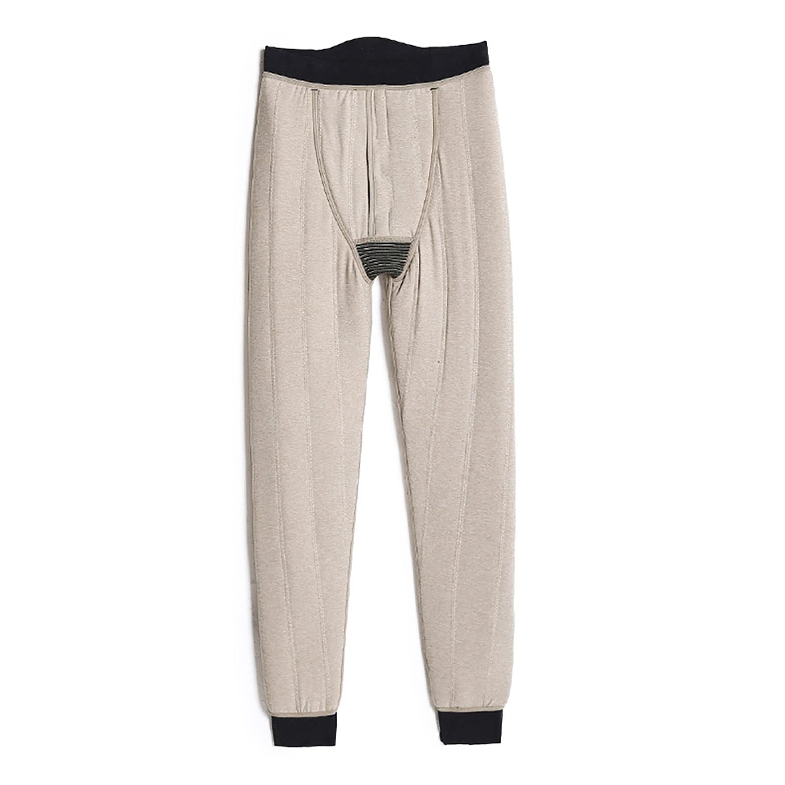 G&F Pantaloni Termici Uomo Mutandoni Caldo Biancheria Intima Ghette Livello Base Bottoms Leggero (Color : Gray, Size : 4XL)