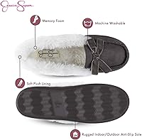 Vista 3 de Jessica Simpson Mocasín de microgamuza para interiores y exteriores para niña
