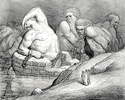 Impression sur toile l'Enfer Gustave Doré grande affiche peinture moderne de décoration salon 60x90