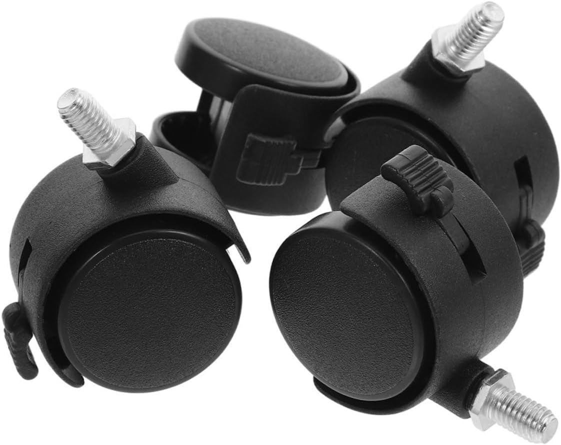 4pcs Heavy Duty Caster Wheels with Brake Swivel Design * Threaded Stem Ideal for Desks Cabinets and Bookshelves Office Supplies 4pcs Heavy Duty Caster Wheels with Brake Swivel Design * Threaded Stem Ideal for Desks Cabinets and Bookshelves Office Supplies