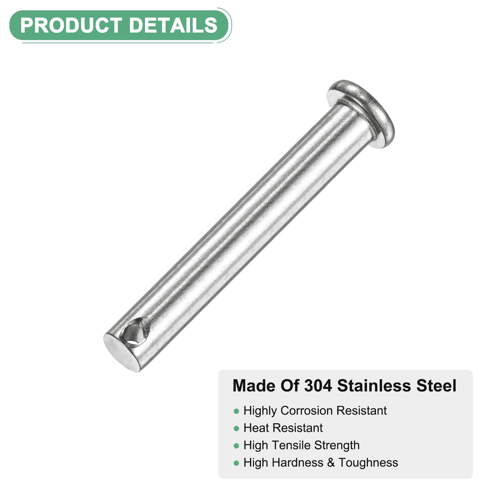M METERXITY 4-Pack Single Hole Clevis Pins - Image 2