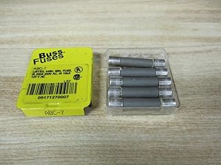 BUSSMANN ABC-7-R - 7 Amp Fast Acting Ceramic Tube Elect. Fuse 250V Ul Listed (Pack of 5)
