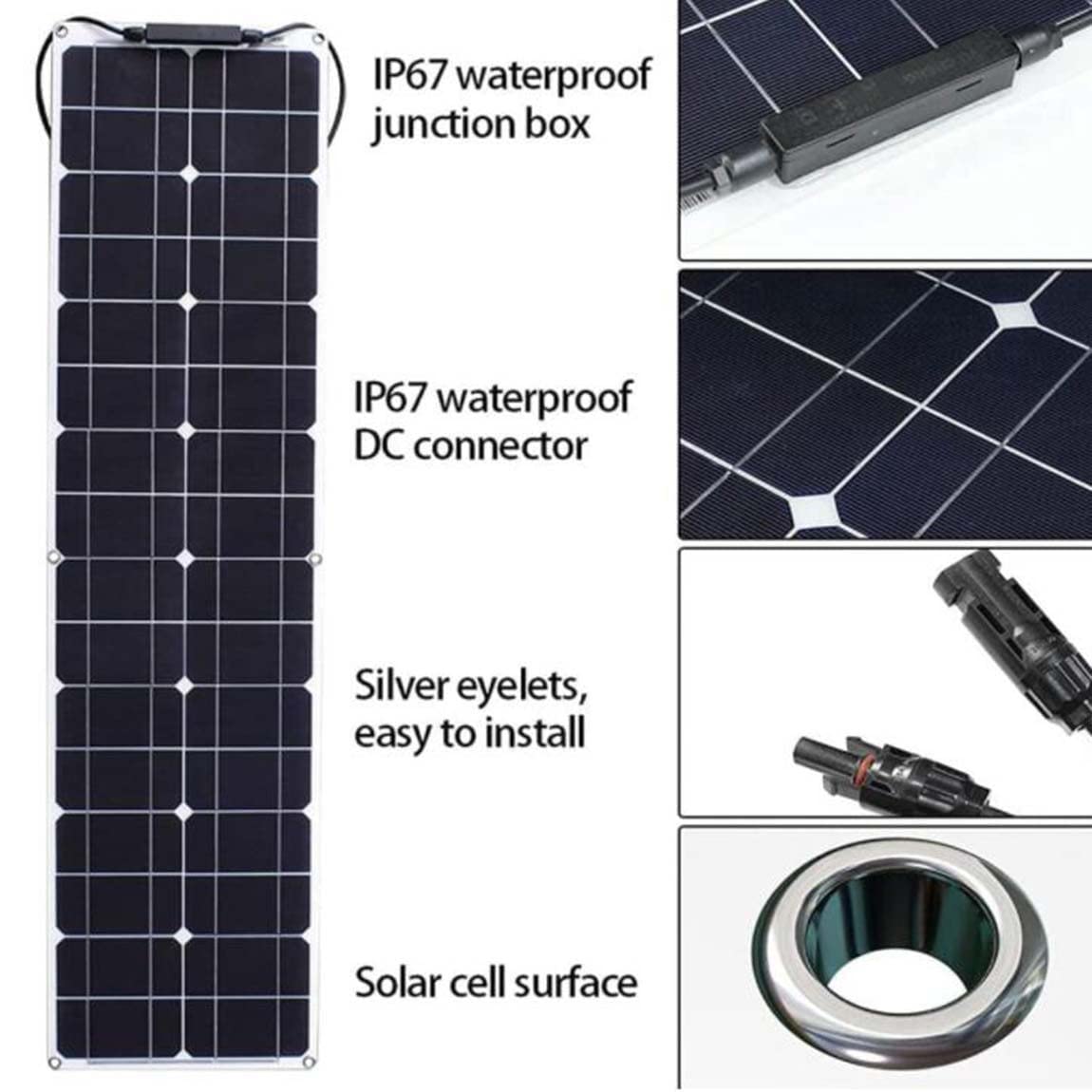 Kit Pannello Solare,Pannello Solare Monocristallino Ad Alta Efficienza, Caricabatteria Mono Solare da 400W/600W, con Regolatore 40A per Camper Domestico,2x200W
