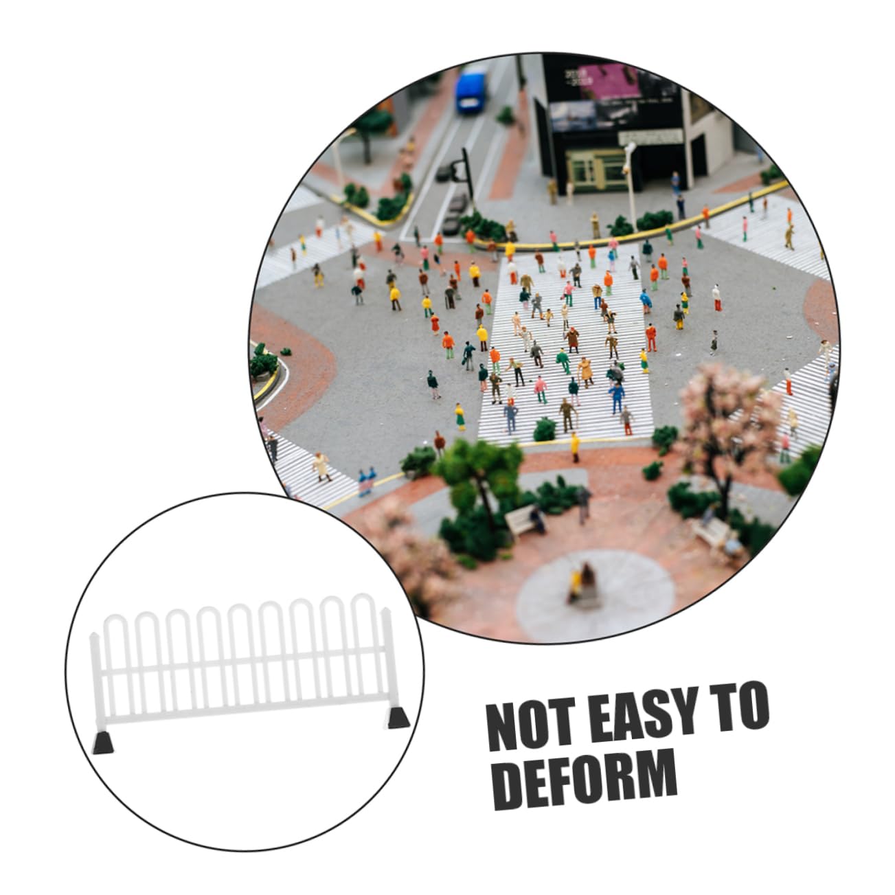 Gogogmee 8pcs Miniature Roadblocks Fence Model Traffic Barricades Set for Model Sand Toy