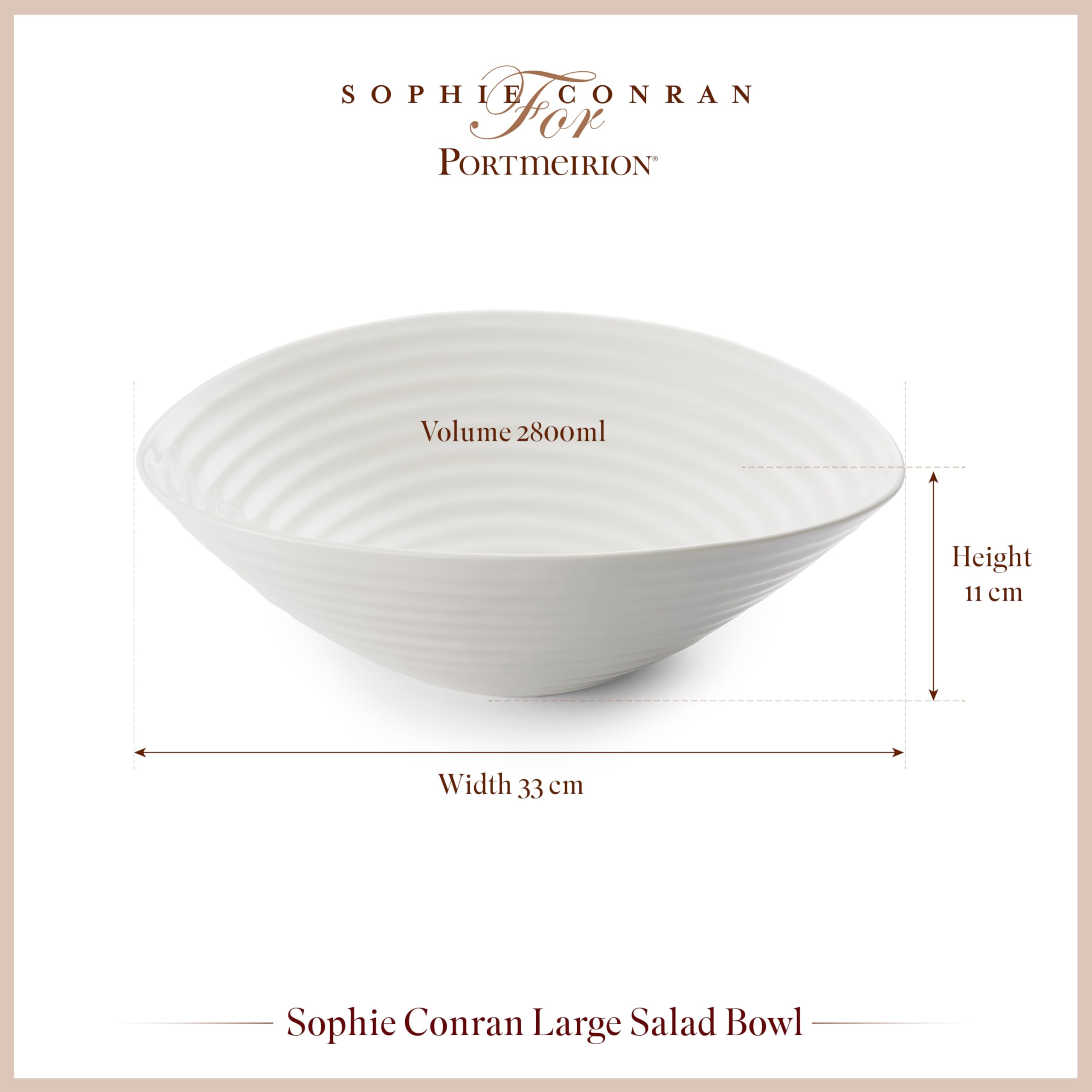 Portmeirion Home & Gifts Insalatiera Sophie Conran (bianco, grande)