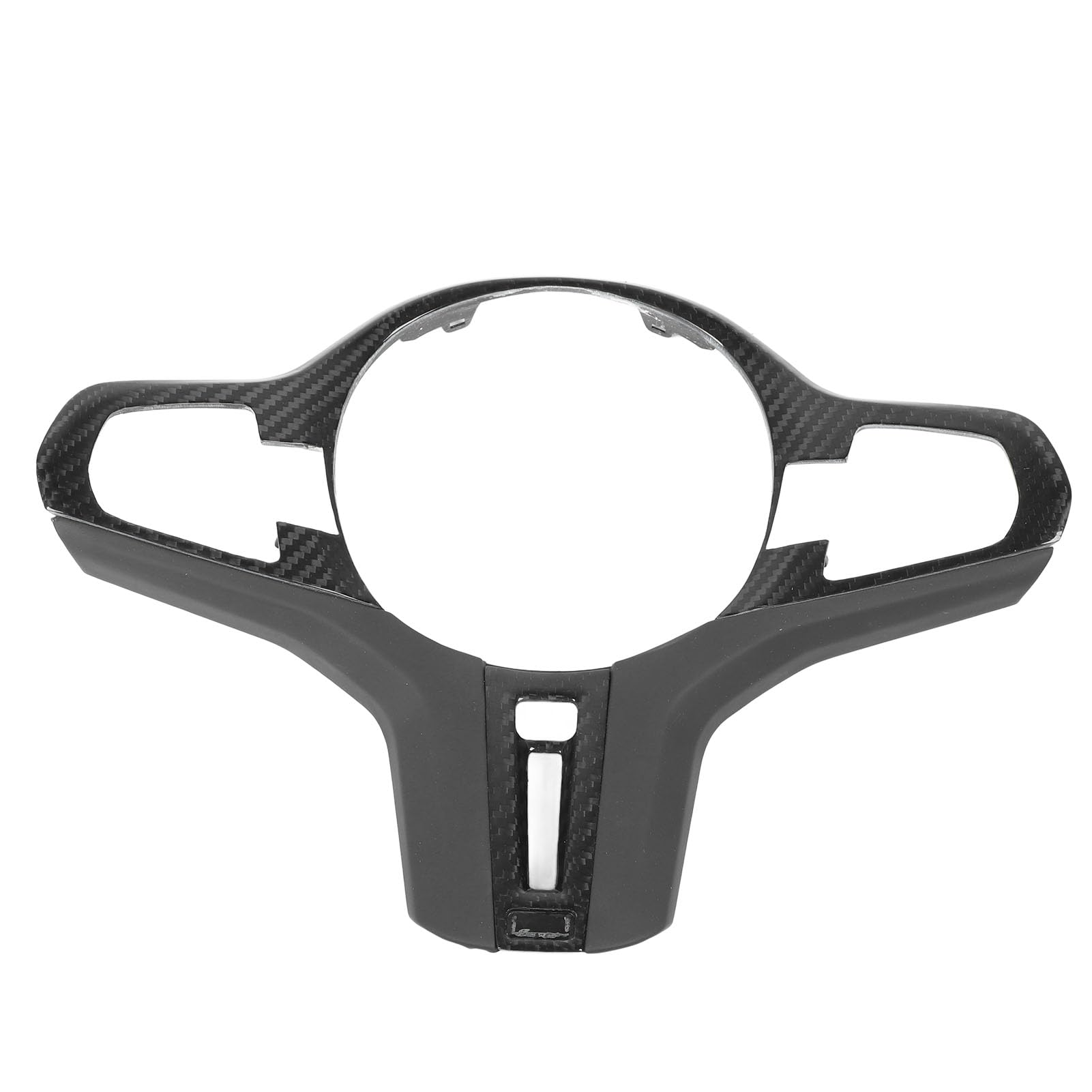 Cocoarm Cocoarm Marco de Volante de Fibra de Carbono, Embellecedor de Protección de Cuero de Napa para M5 X3 X4 F90 G30 G32 G01 G02, Agarre Cómodo para Estilo Deportivo (Sin botón de calefacción)