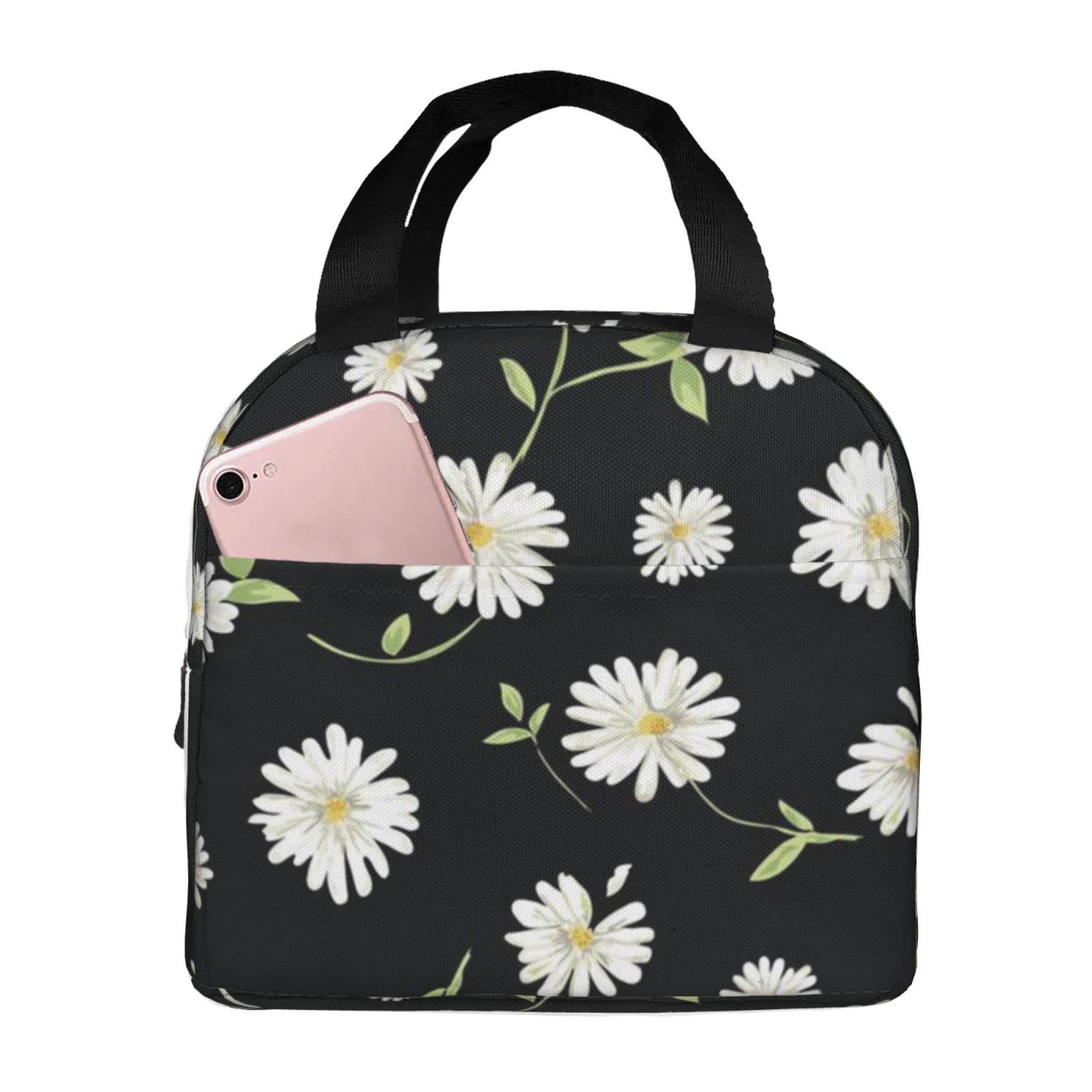 PAQGSREM Sac à Déjeuner Isotherme Motif Marguerite Pour Femmes