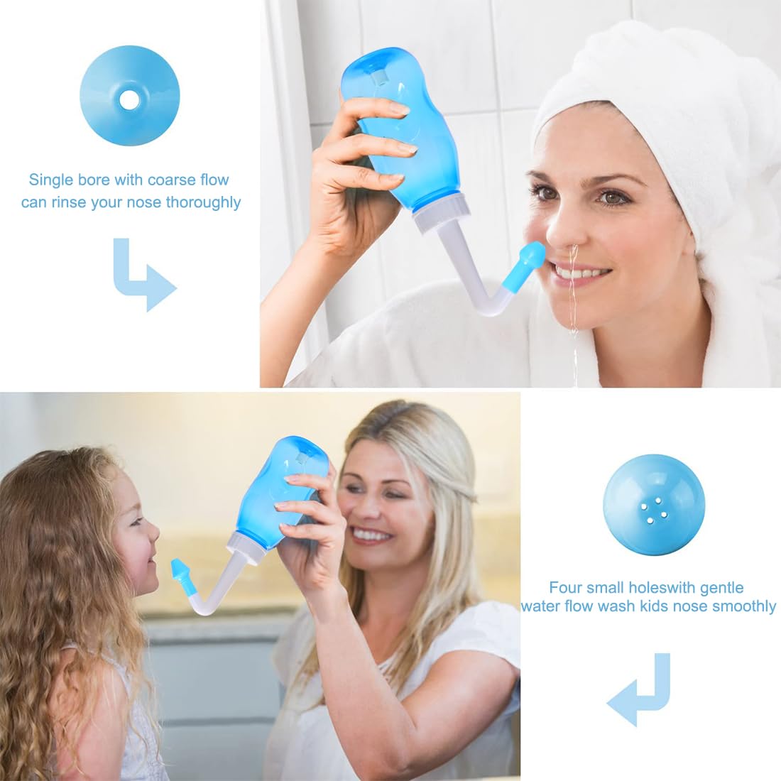 1 x Neti Lota 300 ml Irrigatore Adulti, bambini da 5 anni, + 20 bustine di sale