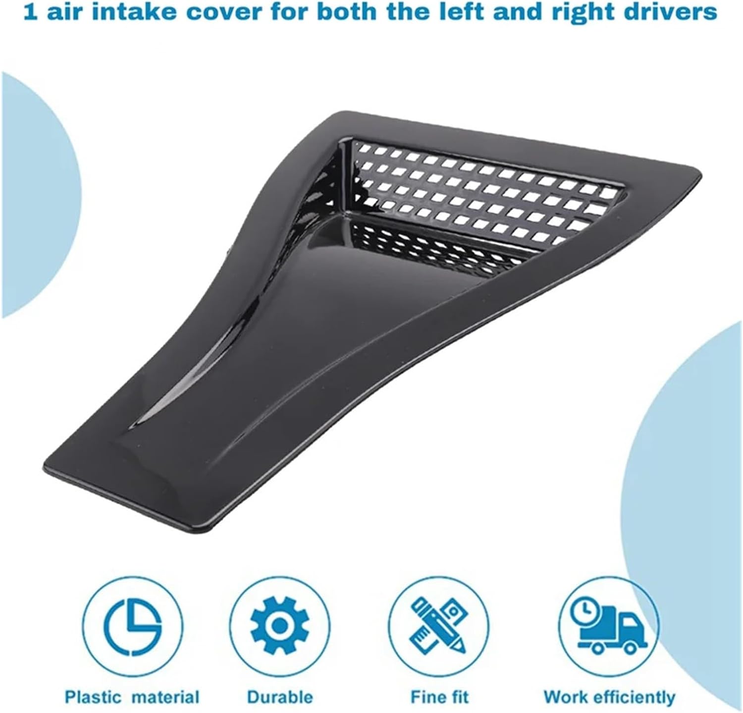 Universal Engine Hood Vent Louvers Air Scoop Bonnet Vent Air Intake Cover Glossy Black Car Parts Car Front Vent