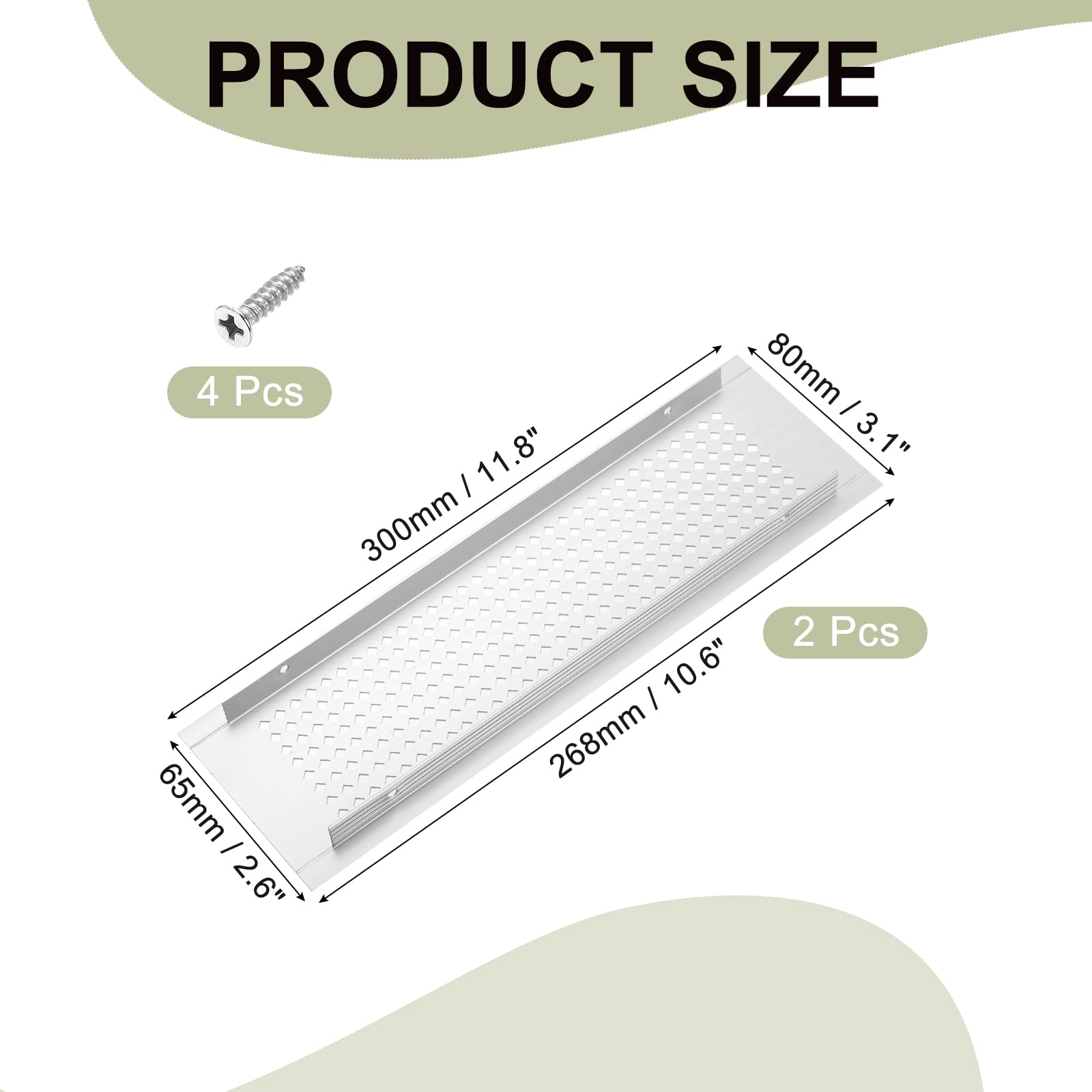 PATIKIL 12 x 3 Inch Door Air Vent Cover - Image 2
