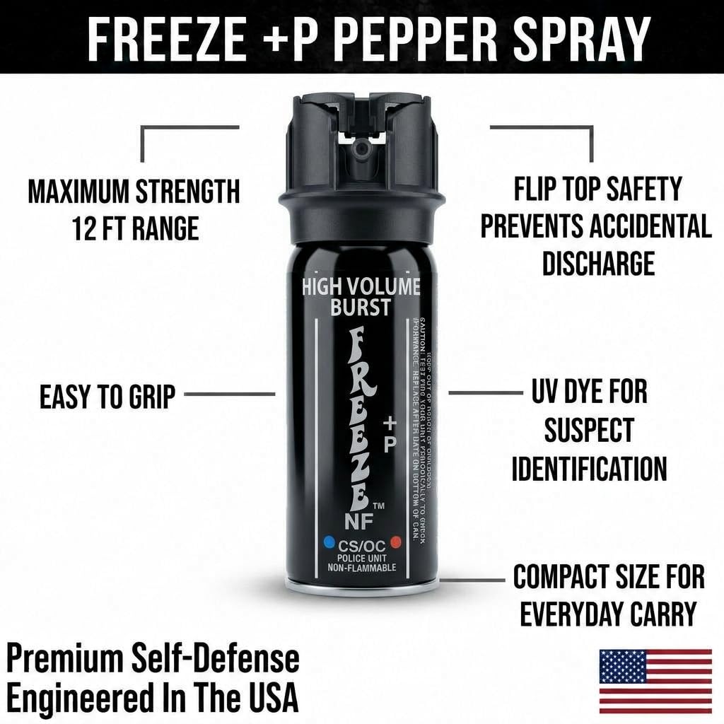 Amazon.com : Freeze +P Pepper Spray (NF) - 2 oz Burst (Flip Top