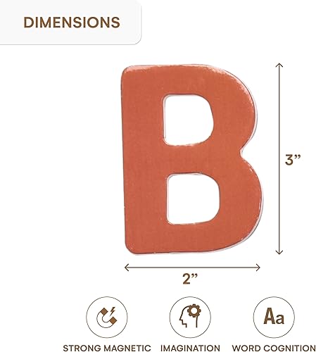 Miniatura 3 de CHILDLIKE BEHAVIOR 45 imanes de refrigerador para niños pequeños  Imanes para puerta de refrigerador  Juego de números magnéticos de madera para