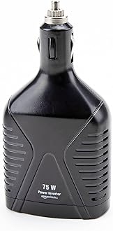 Amazon Basics 75W Car Power Inverter 12V to 110V for Vehicles, Black, 5.07 x 2.65 x 1.6 inches