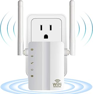 WiFi Extender, Aigital 300Mbps WiFi Booster/WiFi Range Extender for Home, Cover up to 1500Sq.ft and 20 Devices, 2.4G Wireless Repeater Internet Amplifier with Ethernet Ports, WPS-Easy to Setup