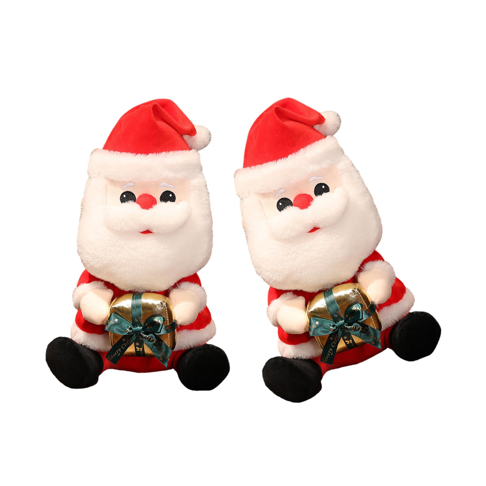 Msioytog Santa Plush Dolls Holding Gift Box Unique Santa Figure with Gift Box Display Ornament Enhances Holiday Spirits Plush Dolls