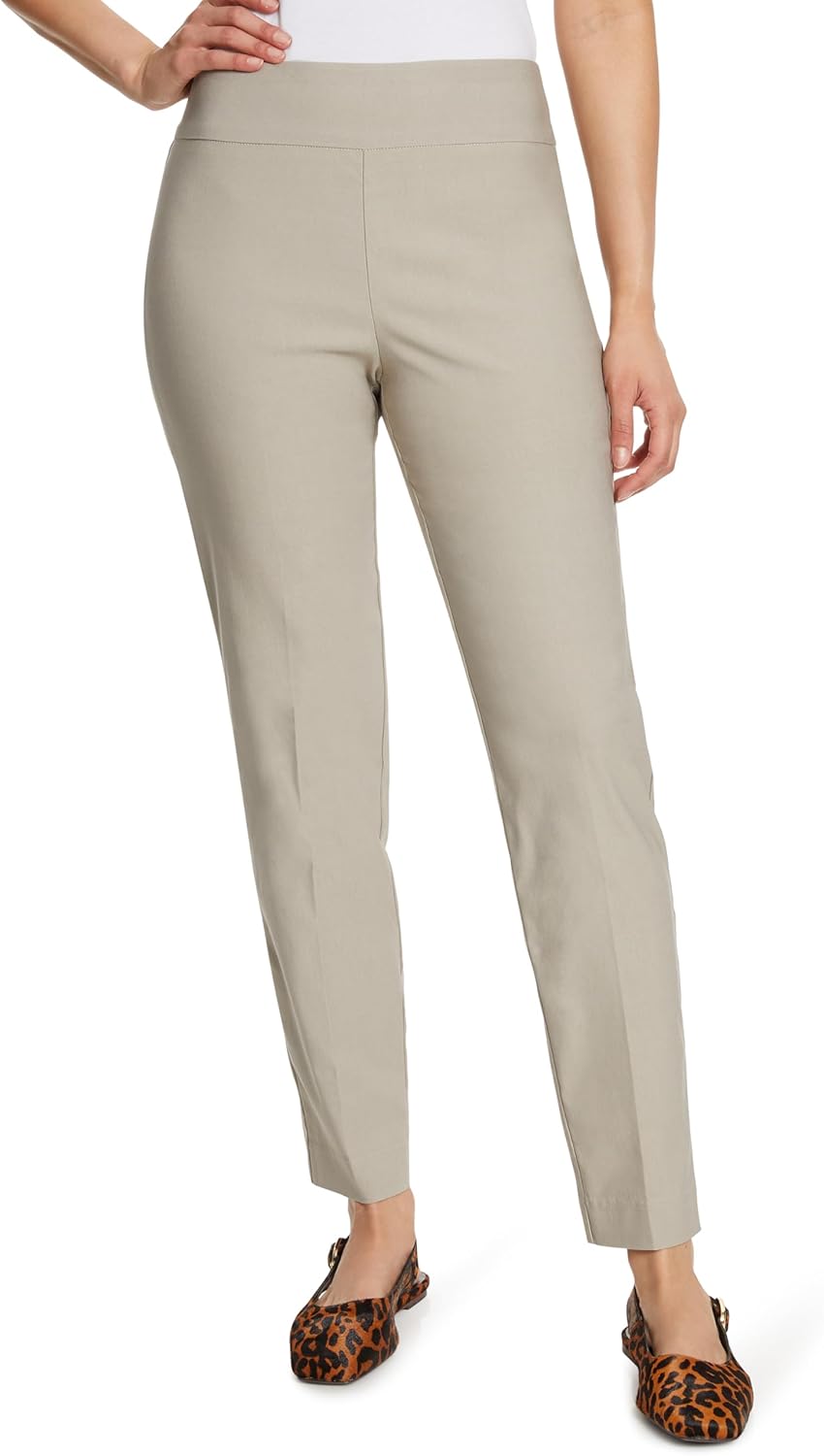 Gloria Vanderbilt Womens Pull on Tummy Slimmer Trouser Pant Standard