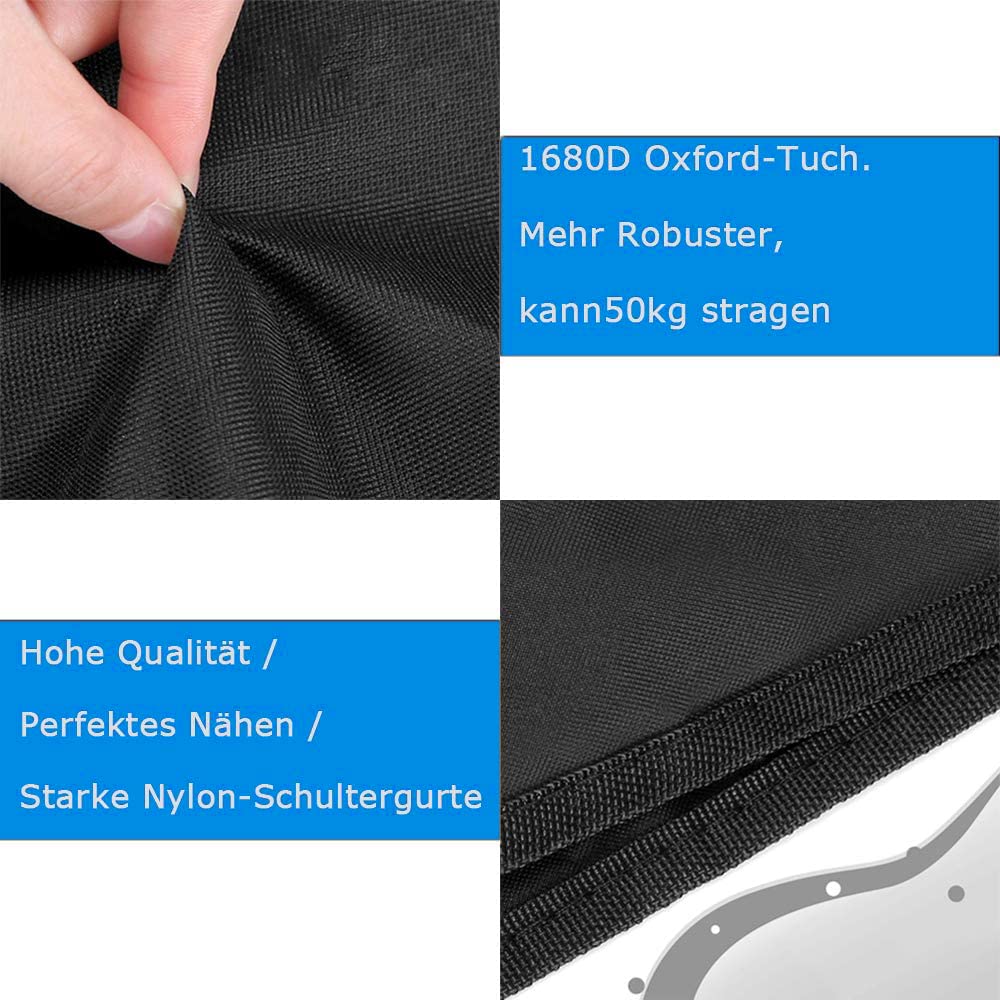 Exqline Borsa per il trasporto Bicicletta Copertura della Ruota Borsa 1680D Oxford per la Bicicletta Pieghevole 14-20 pollici Per Ciclismo MTB Viaggi Escursioni Metro