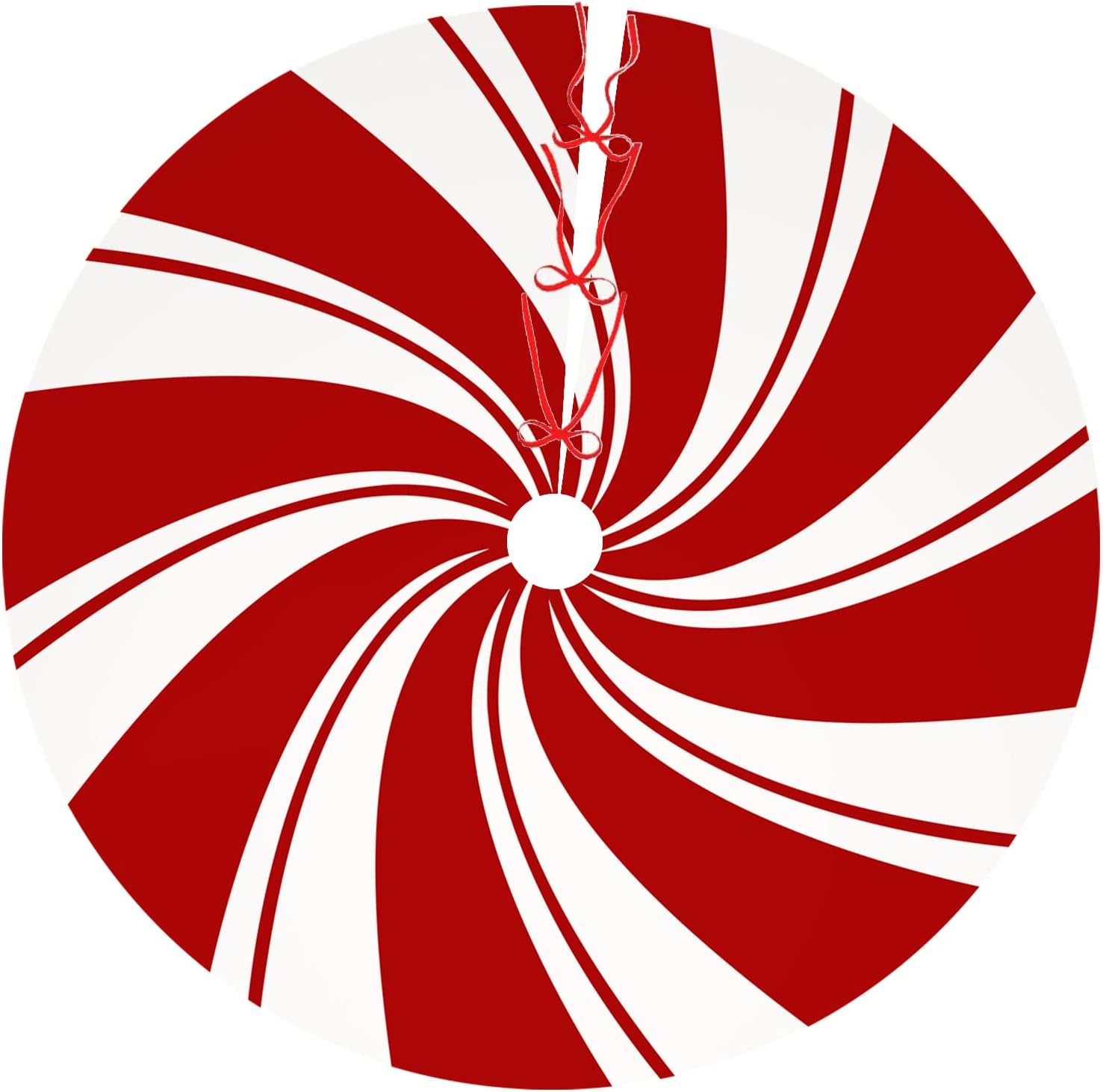 36 Inch Red Swirl Christmas Tree Skirt Sweet Candy Cane Red and White Ornaments Home Party Decoration Christmas 03 Medium