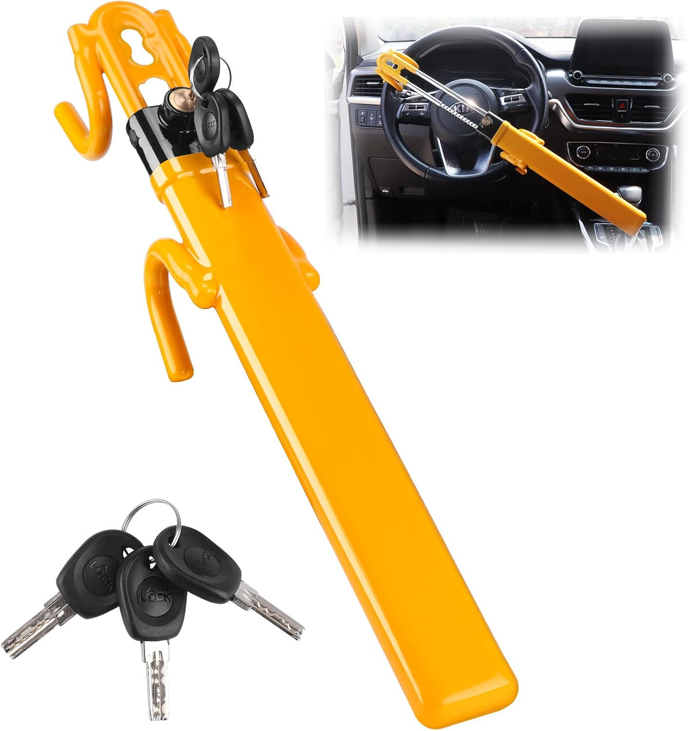TURNART Steering Wheel Lock AntiTheft Device Wheel Lock
