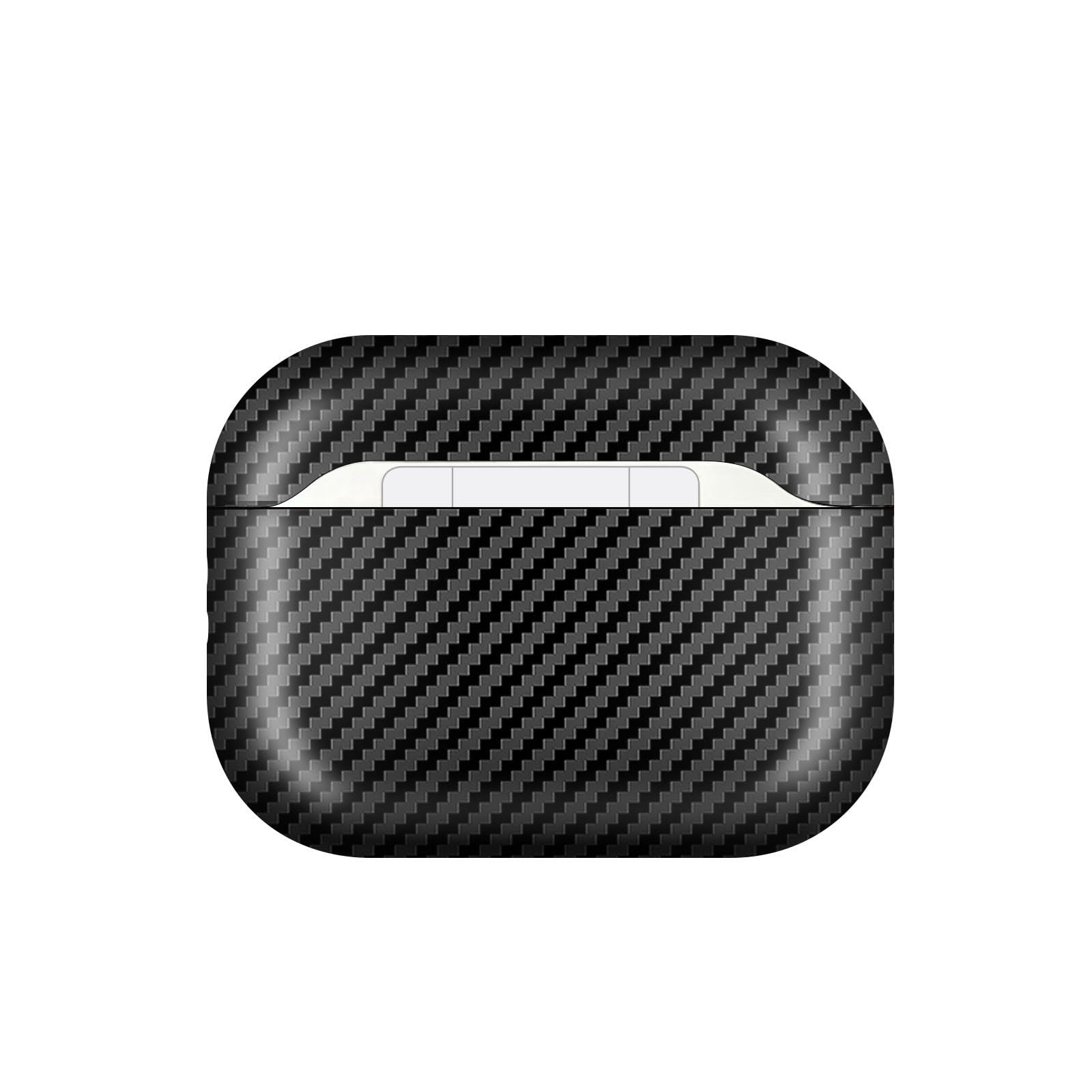 Étui élégant en carbone pour écouteurs avec compatibilité de charge et coque en carbone sécurisée