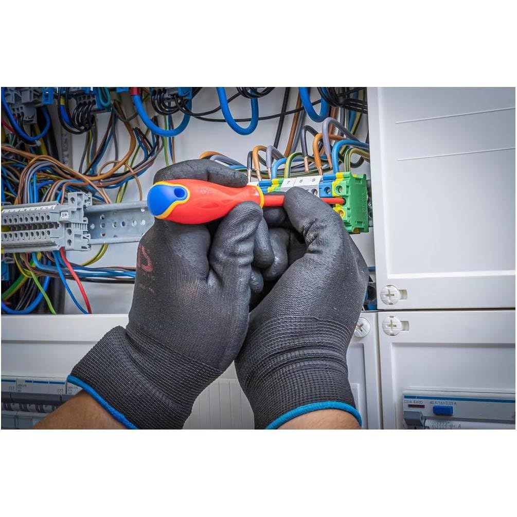 D-Work, set di cacciaviti VDE 11 pezzi, punta extra fine, isolamento e precisione per elettricista, cromo vanadio