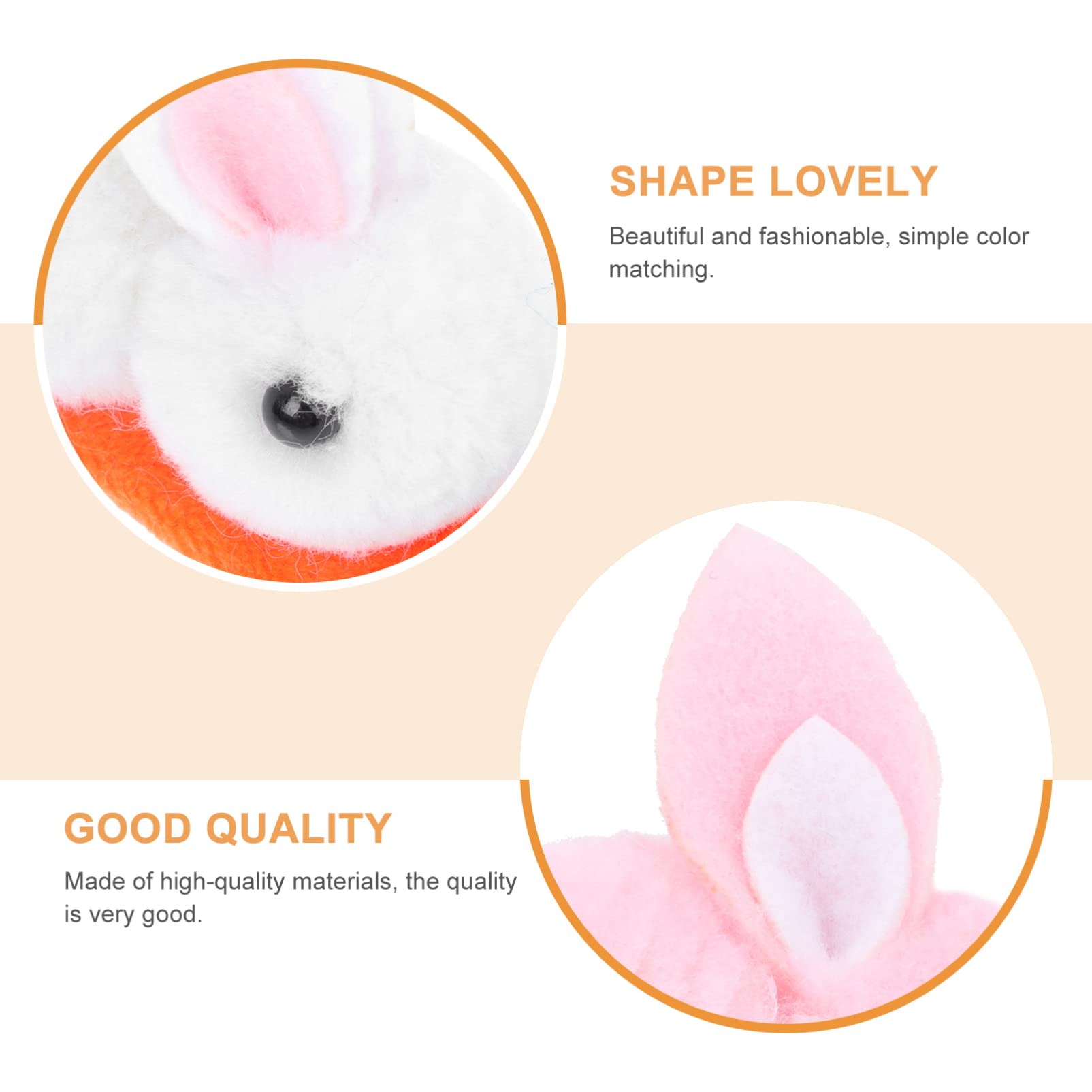 minkissy 4 Pièces Pinces à Cheveux Lapin Peluche Barrettes à Cheveux Carotte Filles Coiffe Lapin Lot