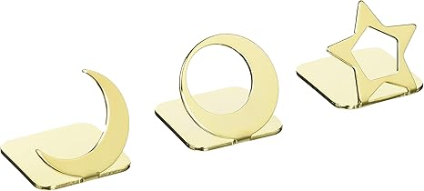 Amazon Co Jp 高桑金属 箸置き 黄金 三日月 満月 星 三つ揃い 宵の天 ホーム キッチン
