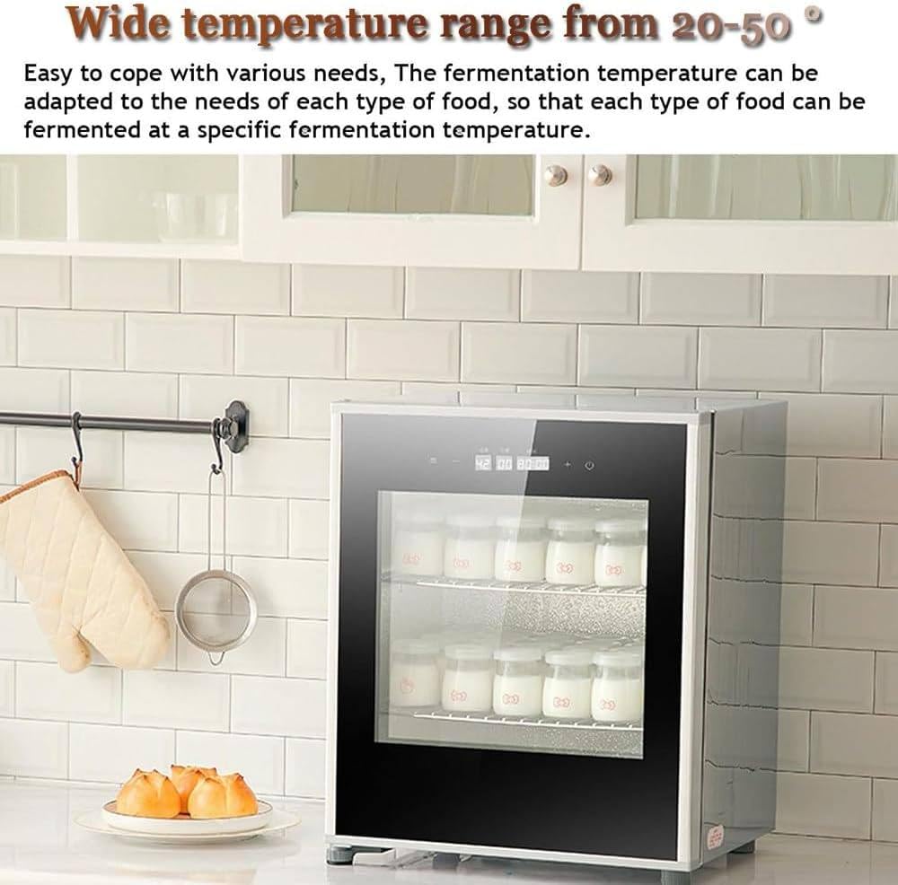 Wielofunkcyjny pojemnik do wyrastania ciasta 40L, elektryczny piec do pieczenia ciasta chlebowego z timerem (20-50°C), odpowiedni do ciasta na pizzę, zakwasu, jogurtu i mydła do rąk
