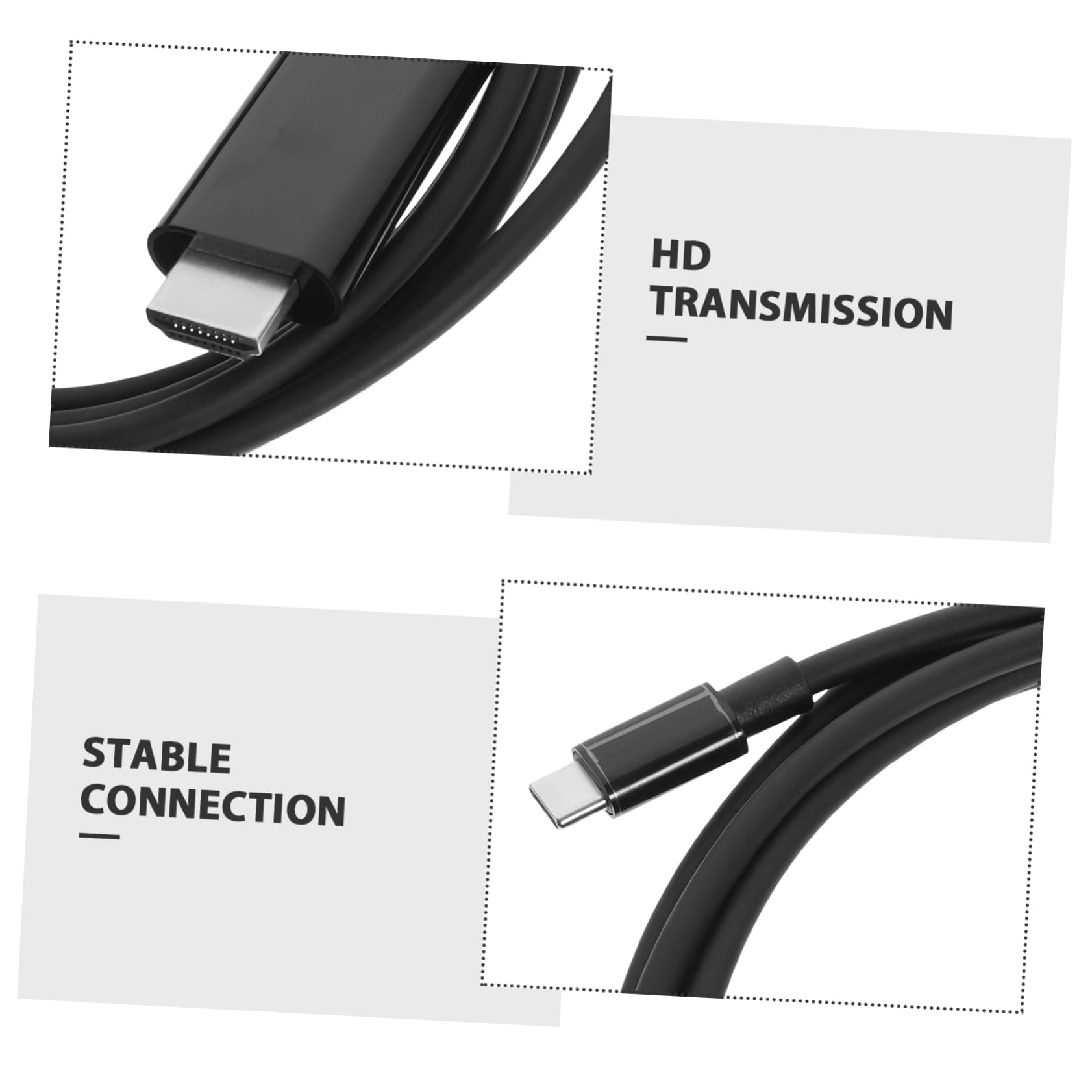 Hemobllo 3pezzi Cavo Usb c Per Proiezione Tv Adattatore Type-c Connessione Stabile Per Smartphone e Tv Metri Per Film e Presentazioni