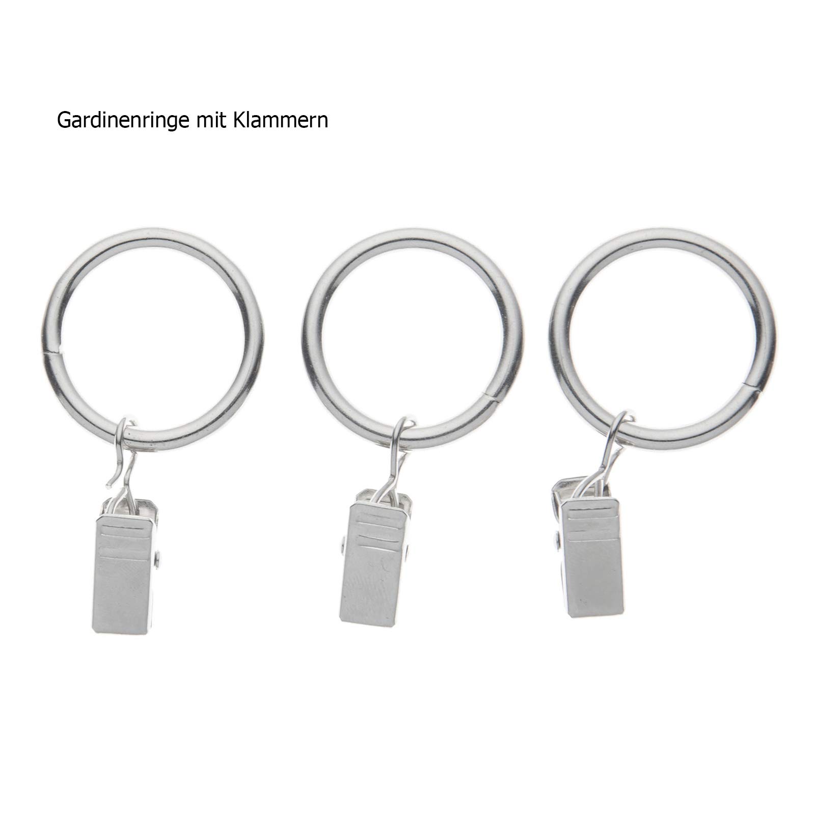 Windoware Depot: 10 Anillos Cortina Con Clip (1-3/8″) – 6 Colores Para Barras Modernas