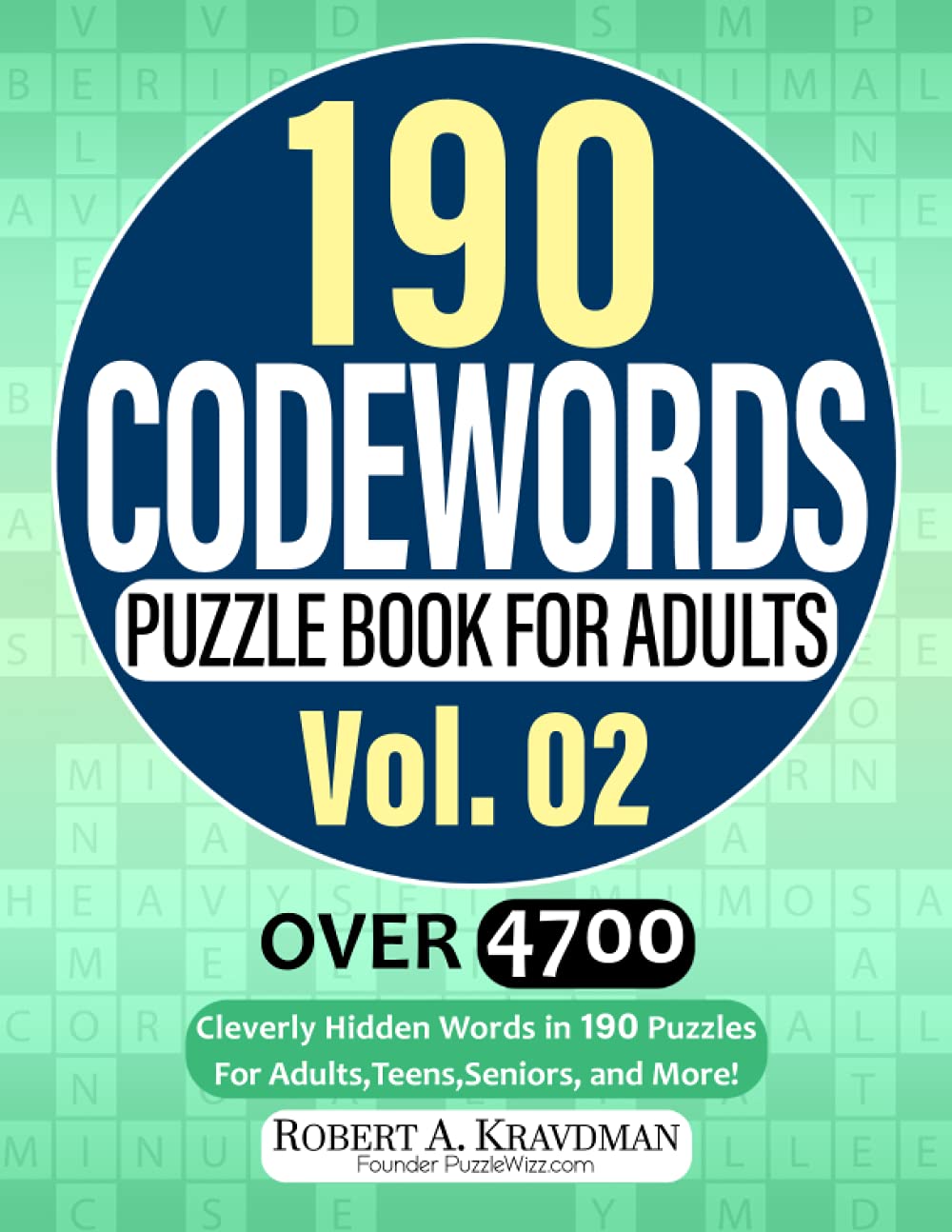 190 Codewords Puzzle Book For Adults (Vol 02): Large Print Codeword Books For Adults, Teens, Seniors, and More!