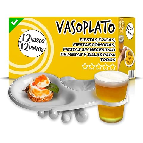 24 Vasos y Platos Plástico Duro para Fiestas Cover