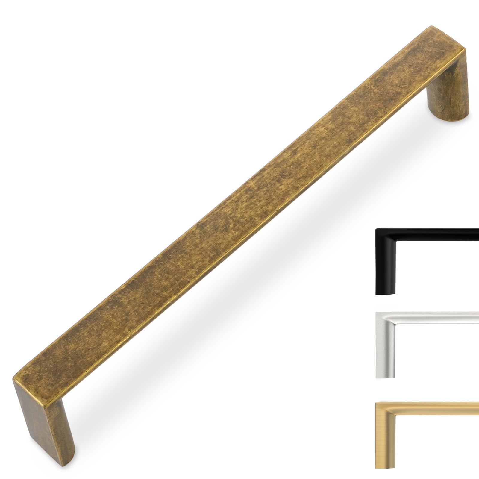 Küchenschrankgriffe aus antikem Messing, 12,7 cm, 10 Stück