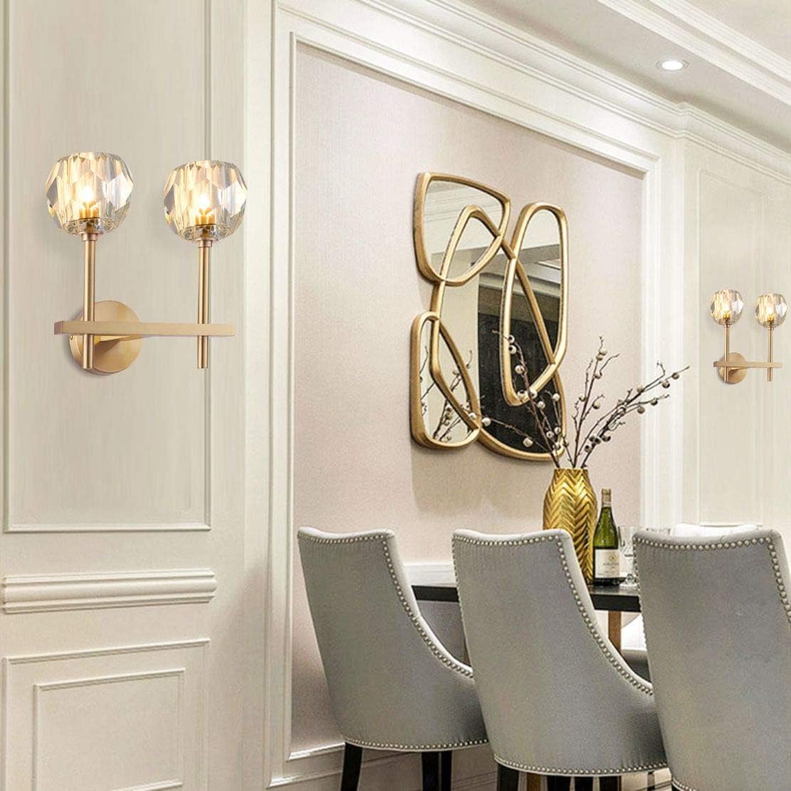 Bеѕt Dеаl Chеар 🛒 Luxury Crystal Ball Wall Lamp Modern Wall Mounted Light Antique Brass for or Living Room Bathroom Bedroom Wall Sconce Lighting (Short) Suреr Chеар 🛒 Luxury Crystal Ball Wall Lamp Modern Wall Mounted Light Antique Brass for or Living Room Bathroom Bedroom Wall Sconce Lighting (Short)