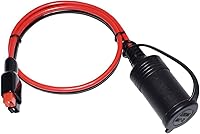 Vista 3 de 45A Connector to12V Female Cigarette Lighter,12AWG Heavy Duty Cable, Compatible with Anderson Powerpole For Device Transfer/Connection-1.6ft/0.5m