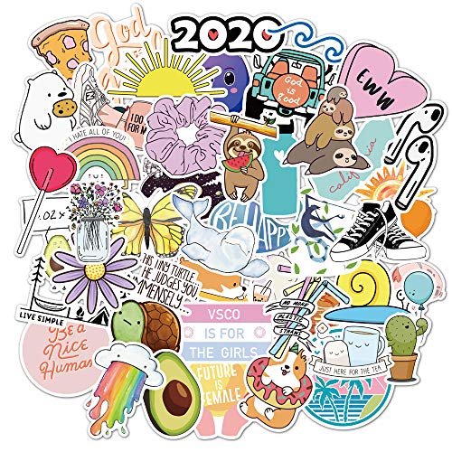 Stickers for Laptop Water Bottles, 75Pcs Cute VSCO Stickers for Hydroflasks Skateboard, Cool Aesthetic Stickers Pack for Kids Adults Teens, Waterproof Vinyl Sticker for Phone Case Computer Bumper