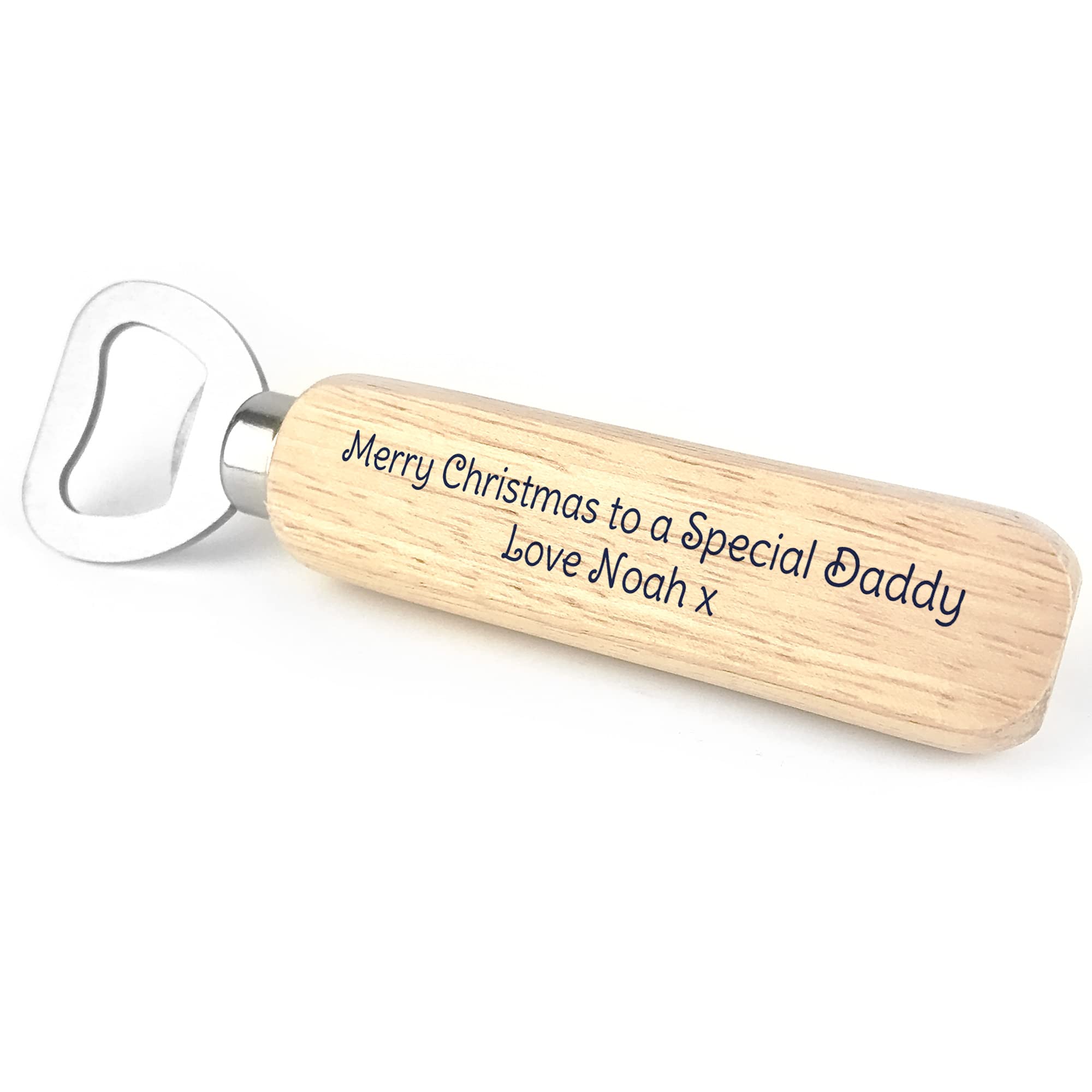 Christmas for Daddy Personalised Wood Bottle Opener Daddy from Daughter Son