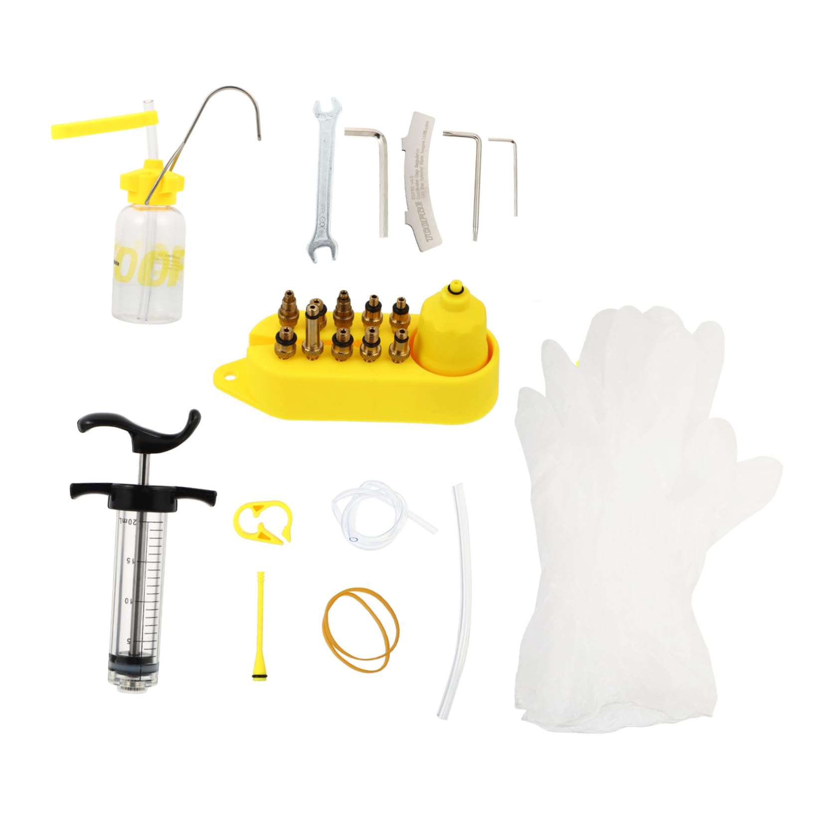 Abaodam 1Set Bike Brake Bleed Kit with Oil Filling Bottle Flexible Connector and Waste Oil Collector Compatible with Hydraulic Disc Brakes for Mountain and Bikes