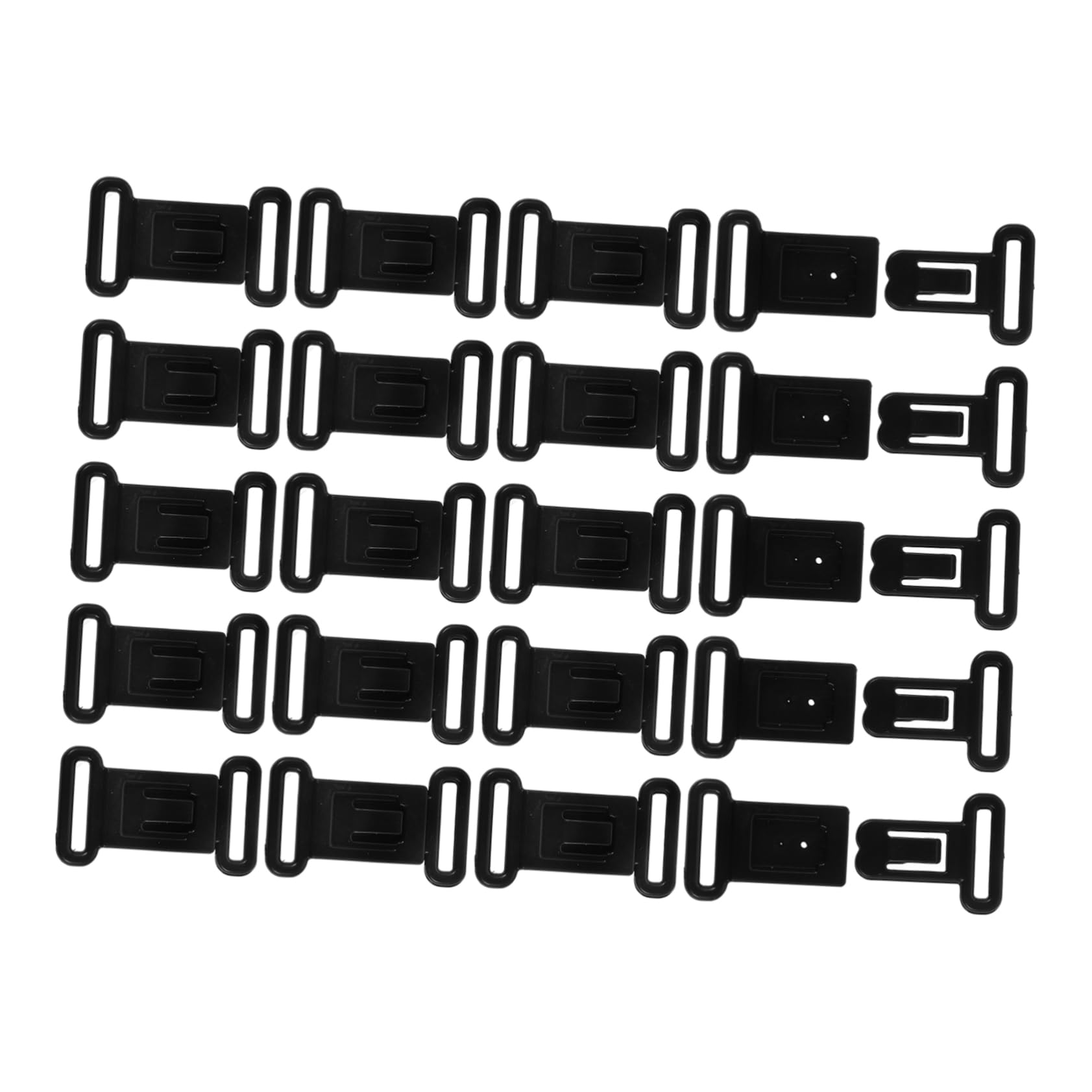 HOMSFOU 400 Sätze Unterwäsche-Knopf weiblicher BH-Einsteller weibliches Accessoire BH-Schnalle für den täglichen Gebrauch BH-Haken ersetzen Bequeme BH-Schnalle Harz Black